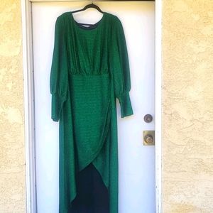 Sparkly green long dress